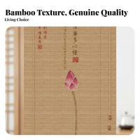Chinese design Bamboo scroll Blind draw up Design Bamboo Slat Shade Natural Aesthetic Partition Screen Sun Protection for Restaurant Owners, Interior Designers, Living Room, Bedroom, Doorway, Balcony