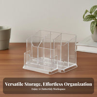 Business Card Box High Clearness Transparent Business Card Holder Space-Saving Transparent Storage Box for Reception Counter, Commerce Show Booth