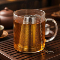 Fine Mesh Cone Tea Infuser Reusable Tea Strainer with Chain Rust-Resistant Kitchen Tool Compact for Office