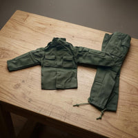 1/6 Scale Doll Outfit Dark Green Doll Workwear Set Long Sleeve Work Jacket and Pants Set
