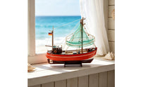 Fishing Boat Model Kit Cut Wooden Model Boat Kit Unfinished for Collectors, Adults