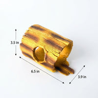Crested Gecko Enclosure Accessories Resin Tree Hollow, Water-Repelling Reptile Hide and Tortoise House Indoor, Bark Climbing Surface