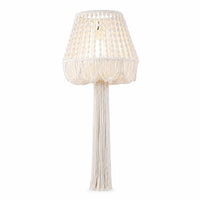Boho Lampshade with Tassel Bohemian Macrame Lampshade Macrame Lamp Shade Textured Tassel Lamp Shade Cotton Rope for Bedroom