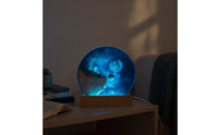 Resin Night Light with Wooden Base Corded Astronaut -Friendly-Friendly Astronaut Lamp for Bedroom