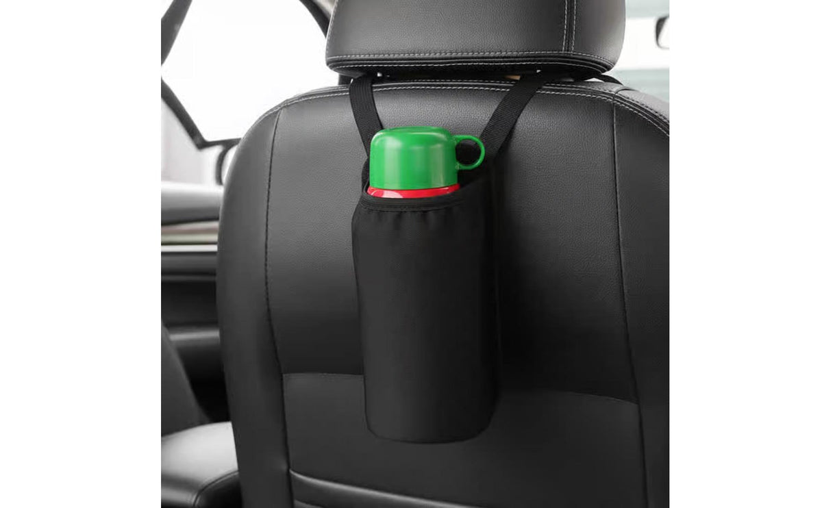 Rear Bottle Holder Drawstring Closure Automotive Insulated Bottle Storage Simple Installation Car Water Bottle Holder for Parents, Road Trips
