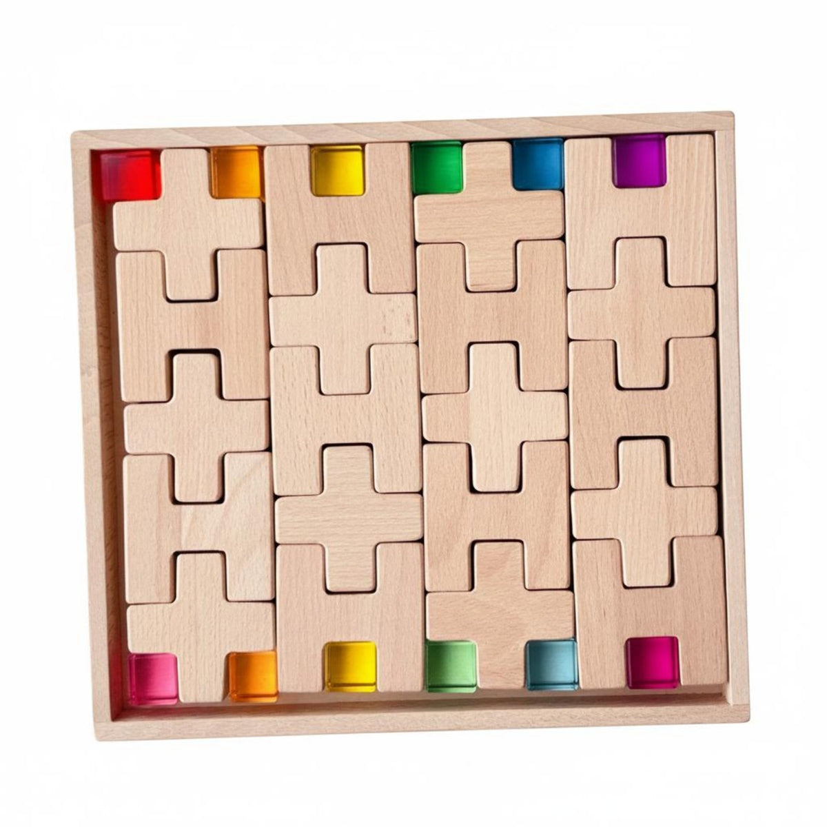 32 Pieces Translucent Acrylic Blocks Child-Centered Influenced Translucent Building Blocks  Creativity Light and Shadow Toy for Young Children