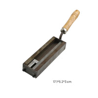 Metal Casting Form with Wooden Handle High Temperature Tool Long-Lasting