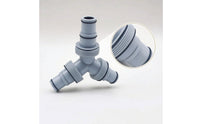 Pool Hose Connector Triple-Outlet Y-Connector with Threaded Collars Ribbed Threaded Hose Adapter for Maintenance Technicians