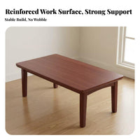 Space-Saving Foldable Tatami Table Multi-Purpose Japanesedesign Floor Table Easy to Clean Folding Desk Rounded Corners for Apartment Dwellers, Tea Enthusiasts, Bay Window, Balcony, Small Areas, Bedroom