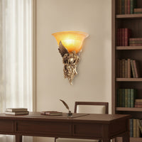 Vintage Angel Sconce with Glass Shade Decorative Angel Wall Lamp Warm Soft for Hallway