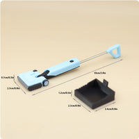 1:12 Scale Miniature Cleaning Machine with Base Tray Realistic Miniature Floor Cleaner Detailed Dollhouse Vacuum Cleaner Mini for Hobbyists, Diorama, Photography Prop