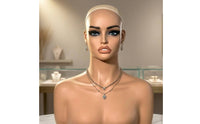 PVC Mannequin head  Skin-Tone-Toned Makeup Display Bust Manikin Head
