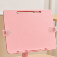 Desktop Book Stand, Height Adjustable Book Holder with Page Clips, H-Shaped Cookbook Stand for Students, Anti-Myopia Posture