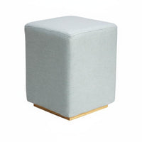 Nordic Design Upholstered Square Stool hardwood Wood Legs Small Seat Multi-Functional Indoor Furniture Space-Saving for Shop Owners, Homeowners, Interior Decorators, Fitting Room, Entryway, Bedroom, Hallway