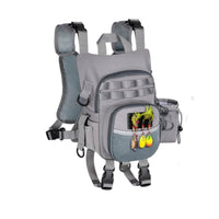 Fishing Chest Pack Breathable Mesh Vest-Design Fishing Pack Attachment Rings Zip Compartment