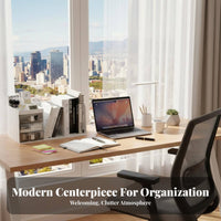 Multi-Compartment Stationery Holder Compartmentalized Design Multi-Compartment Rack with Drawer Space-Saving Desk Organizer for Artists, Makeup Vanity