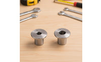 2 Pieces Drilling Guide Sleeve Aluminum Alloy Drill Guide Bushing Jig Bushing with Flange Knurled Hardware Machined