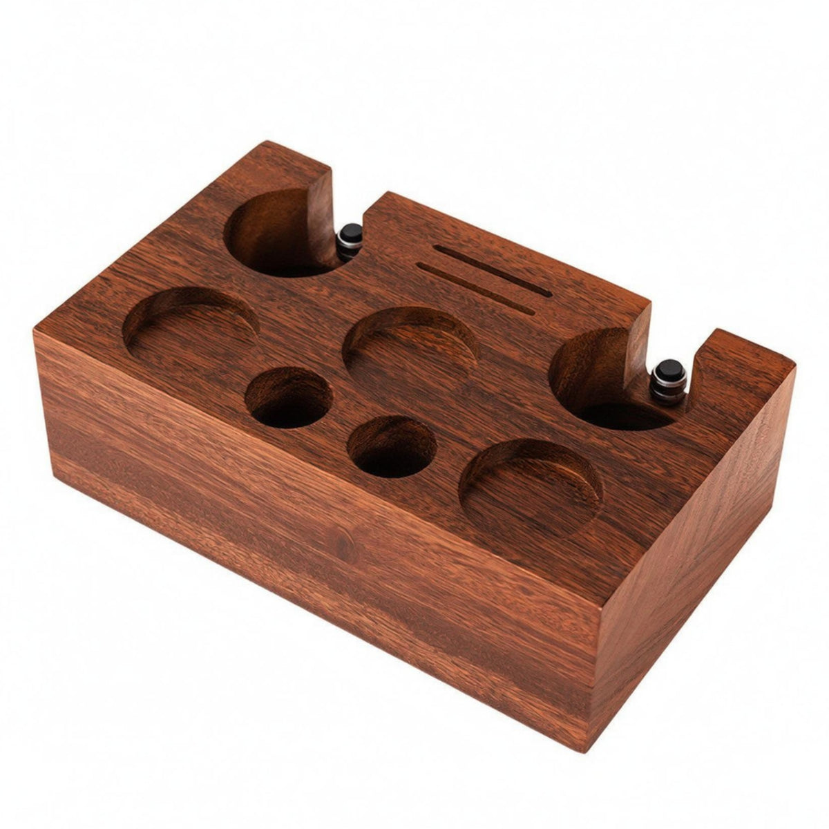 Espresso Pressing Station Base Rectangular Wooden Espresso Pressing Stand Complete Wood Coffee Station Base
