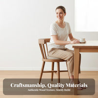 Padded Posterior Wooden Chair Northern European & Design Dining Room Seating Minimalist Look Easy Assembly