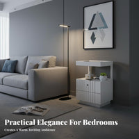 Space-Saving Narrow Storage Cabinet space-efficient Filler Narrow Side Table Minimalist Design Nightstand Rounded Corners for Apartment Dwellers, Students, homeowners, Small areas, Home Office