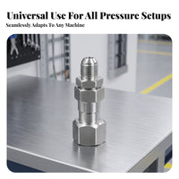 360 Degree Swivel Adapter Compact Pressure Washer Adapter Stainless Steel Coupler Corrosion Resistant Inline Coupling Heavy Duty