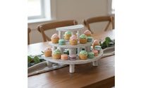 Wooden Cake Display Stand Multifunctional 3 Tier Dessert Stand Rustic Tiered Dessert Display for Wedding, Party, Birthday