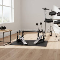 Double Bass Drum Pedal Adjustable Double Bass Pedal with Connecting Rod Heavy Duty for Drummers, Rehearsal