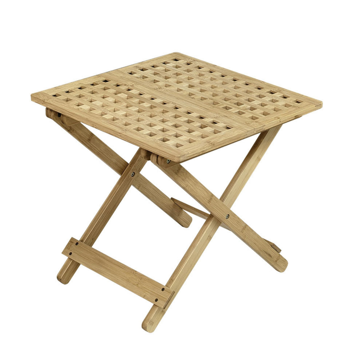 Foldable Bamboo Table Portable Folding Table Low Profile Furniture for Balcony