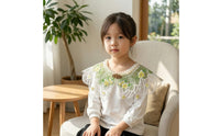 Beaded Detachable Collar Embroidered Collar with Pearls Scalloped Accessory Decorative for Photoshoots