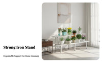 Indoor & Outdoor Use Multi-Tier Plant Stand Freestanding Tiered Planter Shelf Anti-Rust Finish plant Rack Sturdy and long-enduringing for Gardeners, homeowners, Apartment Dwellers, Balcony, Patio, Living Room, Corner