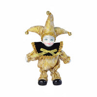 Gift Jester Figurine Polished Surface Clown Doll Statue Stable Base for Collectors, Shelf, Desk
