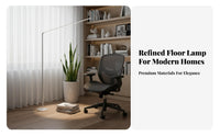 Energy Saving LED Floor Lamp Stepless Dimming Dimmable Standing Lamp Stable Base Modern Task Floor Light Slim Profile for Students, Readers, Professionals, Study Room, Bedroom, Bedside, Office