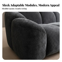 Rounded pillow Settee Light Luxury Living Room Furniture Italian aesthetic Upholstered Sofa for Apartment Dwellers, Young Adults, Studio Flat, Lounge Area