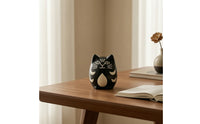 Cat Figurine Sculpted Cat Ornament Minimalist Whimsical for Shelf, Tabletop