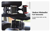 Car Headrest Phone Holder 2-in-1 Design Hanging Hook Phone Holder Anti-Slip Adjustable Mount for Passengers, Young Children, Travel, Road Trips