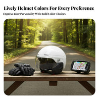 Large Size 3C Certified Half Helmet All Season Use Shielded Headwear for Men, Women, Outdoor, Highway Cruising