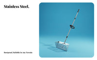 Stainless Steel Beach Rake Sturdy Duty Metal Beach Sifting Shovel Treasure Sand Spoon Non-Slip Grip for Beachcombers