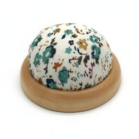 Handmade DIY Tool Wooden Base Pincushion Portable Dome Shaped Pin Holder Sewing Supplies for Sewers, Crafters