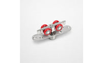 Oval Mounting Plate Sliding Door Roller Slim-Line Ball-Bearing Roller Assembly Silver Finish Window Sliding Wheel Screw Holes