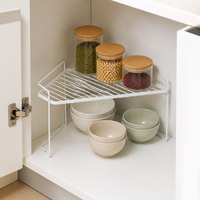 Kitchen Storage Rack, Slide-Type, 2-Tier, Under Sink, Under Vanity Storage Rack, With Drawer, Modern White