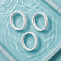 3 Pieces White Replacement Tire Band Smooth Rubber Tire Band Rounded Pool Cleaner Wheel Track Belt-Style