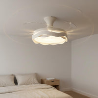 Wireless Control Modern Cream Ceiling Fan Light Energy Efficient Hidden Blade Ceiling Fan Light Room Fixture for Bedroom