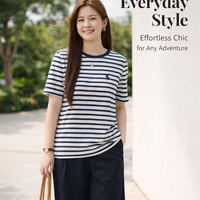 T Shirts for Women in Extended Sizes with Round Neckline and Boxy Oversized Fit, Ladies Summer Tops in Breathable Blend Material
