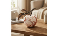 Tabletop Ornament with Branch-and-Leaf Top Polished Decor for Entryway Console, Coffee Table