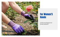 Women's Gardening Gloves, Anti-Puncture, Waterproof, Silicone, Suitable for Flower Planting, Weeding, Floral Protection