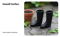 Miniature Rain Boots Realistic Design 3.5cm Doll Shoes Pretend Play Toy Tiny Silicone Boots for BJD Hobbyists, Miniaturists, Christmas Dioramas