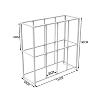 Space-Saving Multi-Tier Fitness Ball Stand Long-Lasting Metal Frame Gym Balance Ball Display Shelf Large Capacity Floor Standing Gym Rack Non-Slip Feet for Fitness Studio Owners