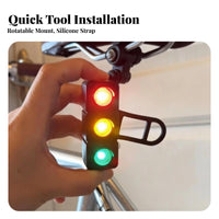 High Brightness Rechargeable Cycle Rear Light Water Resistant LED Bike Warning Light Easy to Install for Cyclists, Night Riding, Commuting
