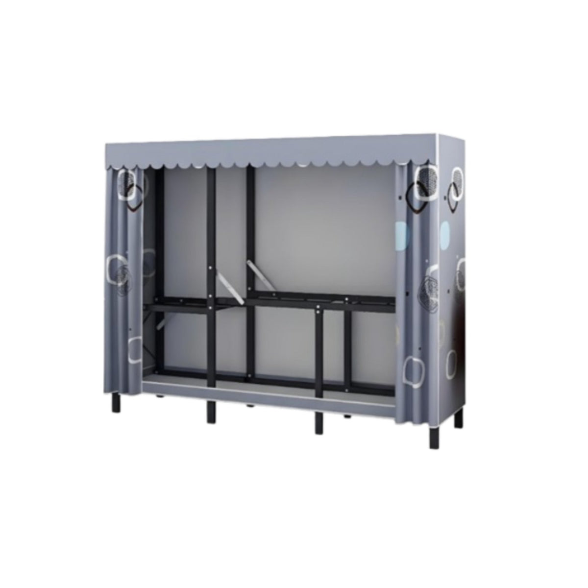 Installationno-Tools-Required Portable Textile Closet Easy Assembly Portable Textile Wardrobe Foldable Design Garment Rack Tool-Freestanding for Renters, Students, Homeowners, Bedroom, Apartment, Dorm Room, Basement