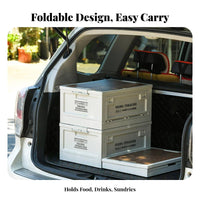 Car Trunk Organizer Portable Foldable Storage Box Sturdy Duty Trunk Organizer Space-Saving Foldable Camping Crate for Shopping